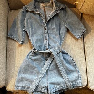 Billabong Light Blue Denim Romper
